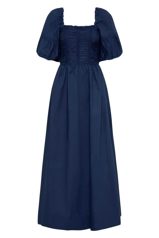 Women Faithfull The Brand Dresses Belisario Midi Dress Midnight Blue