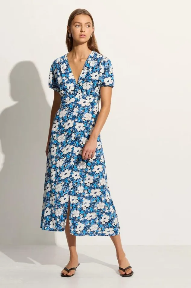 Women Faithfull The Brand Dresses Bellavista Midi Dress Vita Bella Floral Blue Exclusive Women Faithfull The Brand Dresses Bellavista Midi Dress Vita Bella Floral Blue Exclusive