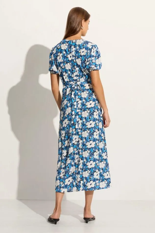 Women Faithfull The Brand Dresses Bellavista Midi Dress Vita Bella Floral Blue Exclusive