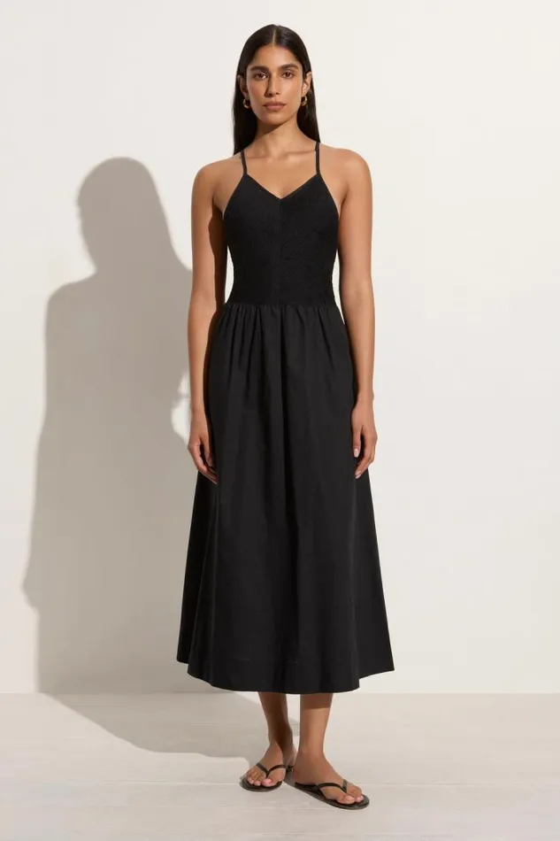 Women Faithfull The Brand Dresses Camera Midi Dress Black
