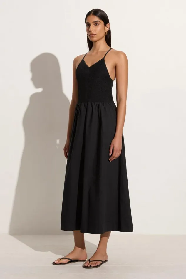 Women Faithfull The Brand Dresses Camera Midi Dress Black