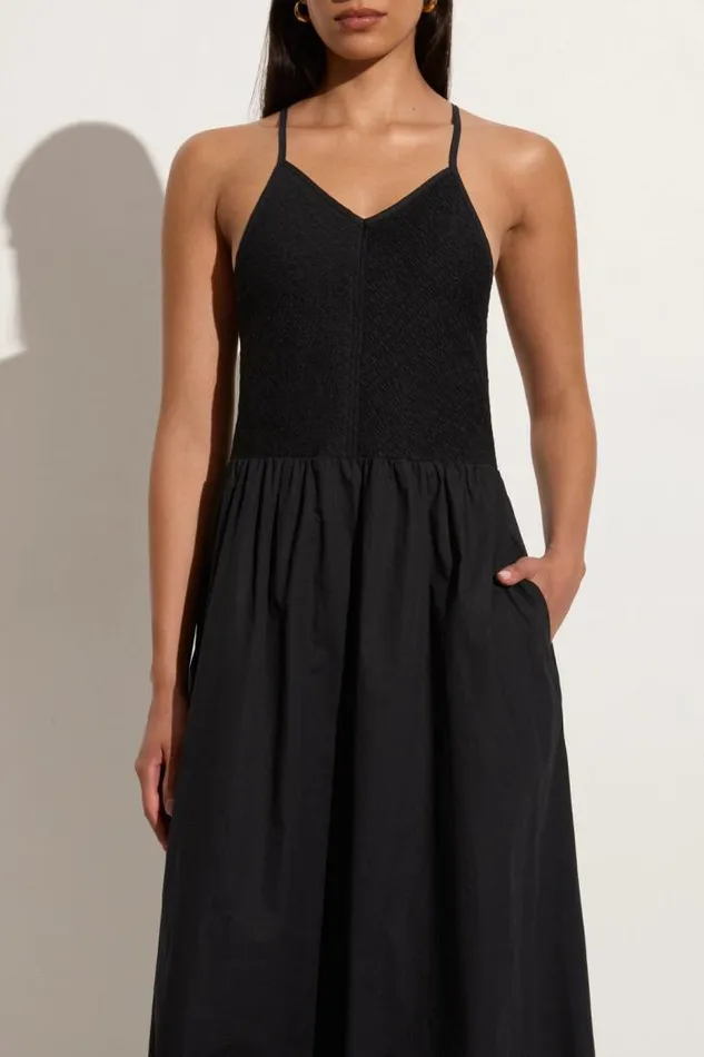 Women Faithfull The Brand Dresses Camera Midi Dress Black