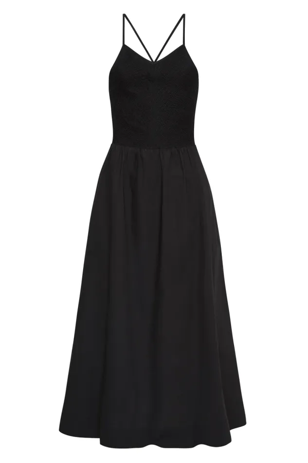 Women Faithfull The Brand Dresses Camera Midi Dress Black