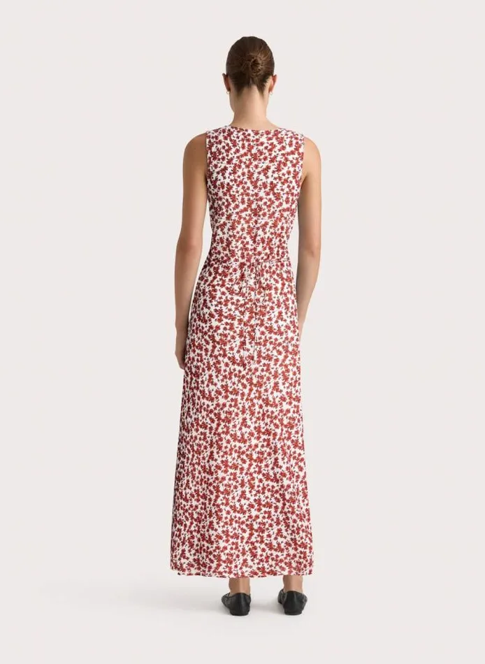 Women Faithfull The Brand Dresses Jardin Midi Dress Leilani Red