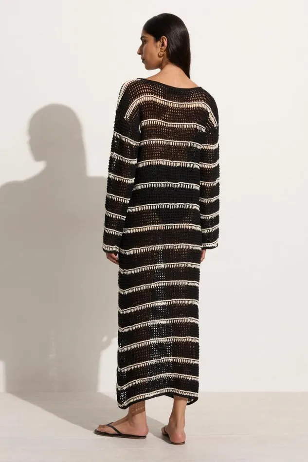 Women Faithfull The Brand Dresses Jesolo Crochet Dress BlackOff White
