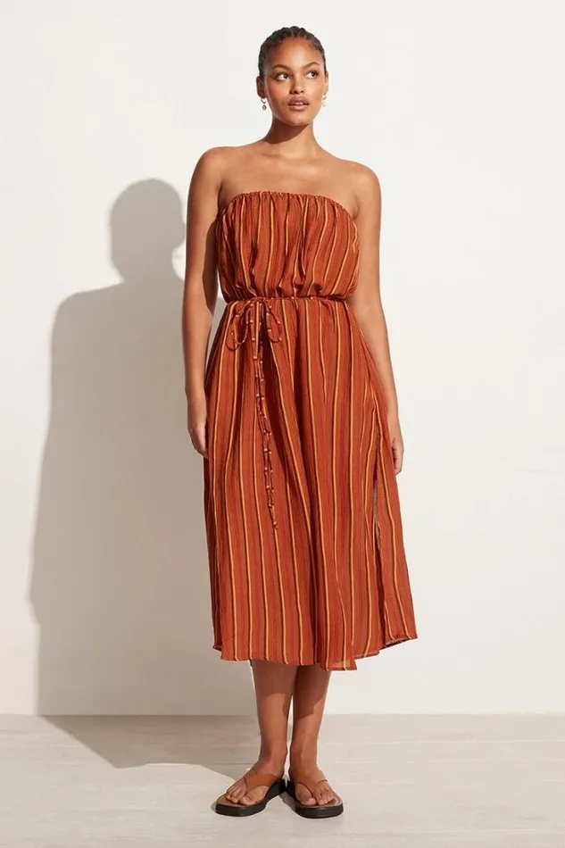 Women Faithfull The Brand Dresses Luannah Midi Dress Aria Stripe Print 8211 Final Sale Women Faithfull The Brand Dresses Luannah Midi Dress Aria Stripe Print 8211 Final Sale
