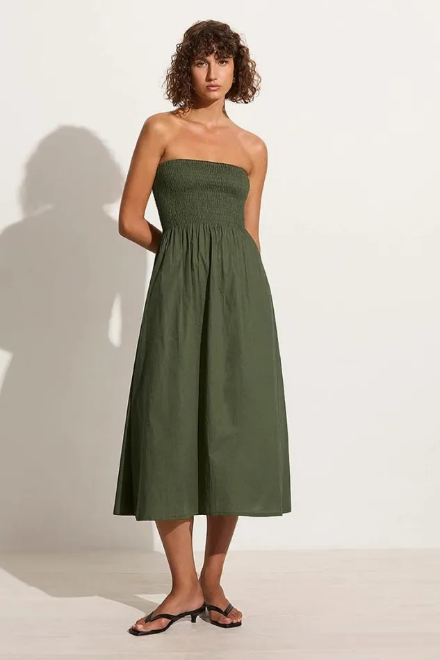 Women Faithfull The Brand Dresses Madella Midi Dress Pine