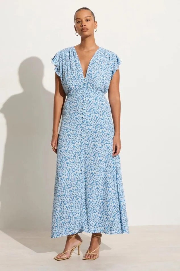 Women Faithfull The Brand Dresses Magdelena Midi Dress Elka Floral 8211 Final Sale Women Faithfull The Brand Dresses Magdelena Midi Dress Elka Floral 8211 Final Sale