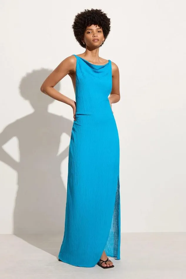 Women Faithfull The Brand Dresses Palermo Maxi Dress Turquoise