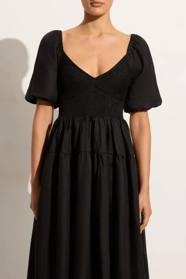 Women Faithfull The Brand Dresses Rosarico Midi Dress Black