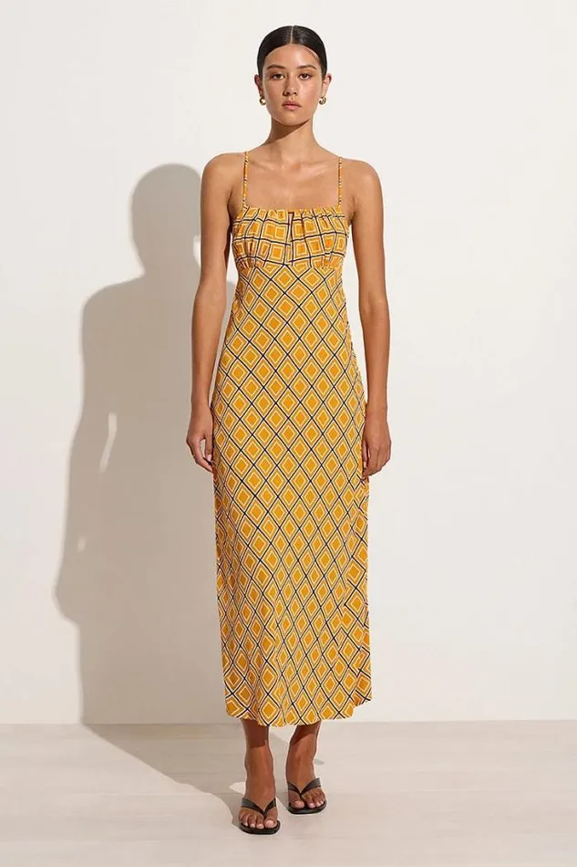 Women Faithfull The Brand Dresses San Paolo Midi Dress La Costa 8211 Final Sale Women Faithfull The Brand Dresses San Paolo Midi Dress La Costa 8211 Final Sale