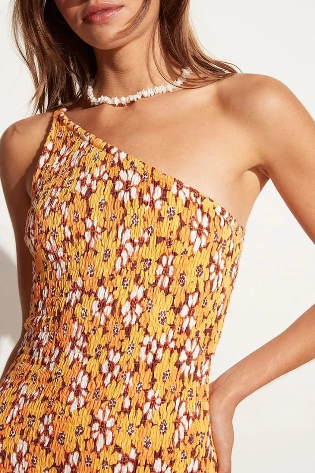 Women Faithfull The Brand Dresses Terre Mer Mini Dress Li Reni Floral Print Orange 8211 Final Sale