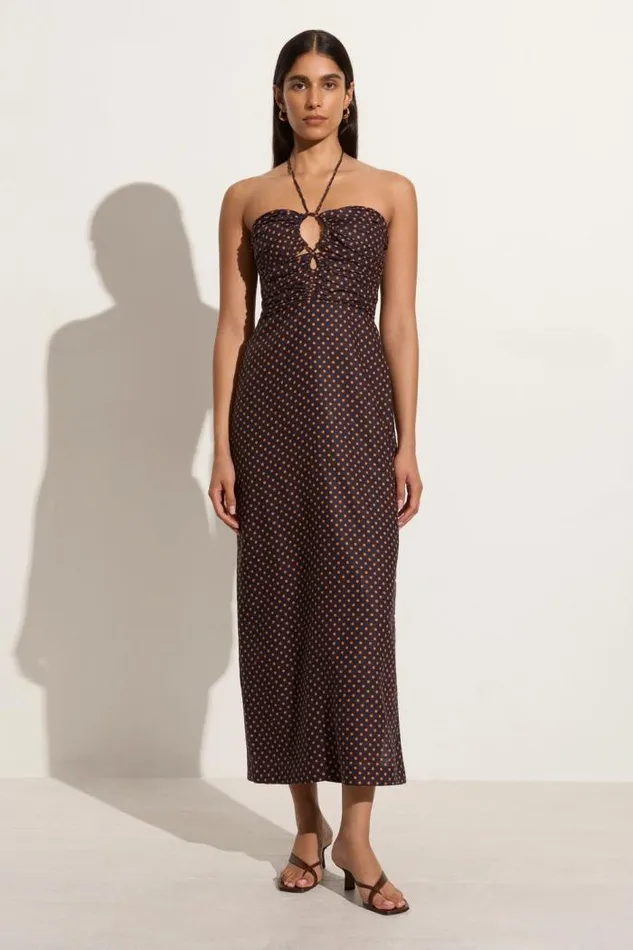 Women Faithfull The Brand Dresses Tortugas Midi Dress Ludovica Polka Dot