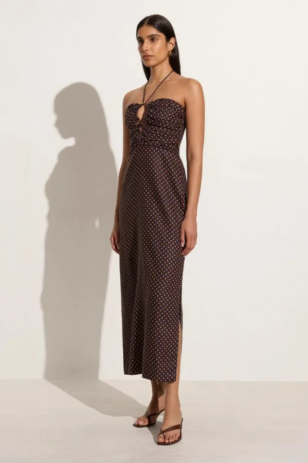 Women Faithfull The Brand Dresses Tortugas Midi Dress Ludovica Polka Dot