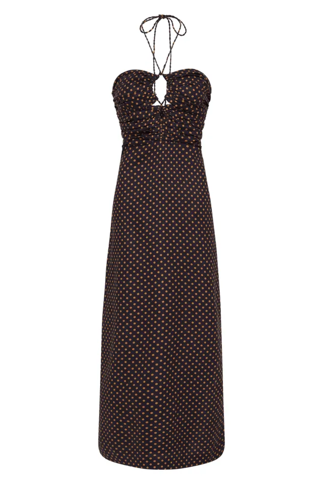 Women Faithfull The Brand Dresses Tortugas Midi Dress Ludovica Polka Dot