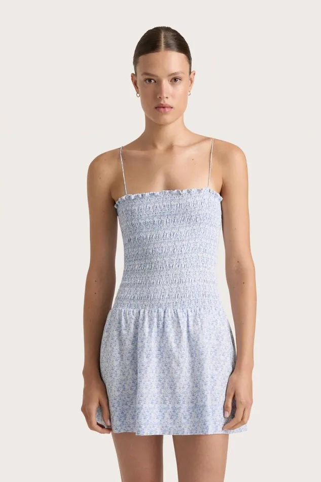 Women Faithfull The Brand Mini Dresses Geriba Mini Dress Leilani Mid Blue