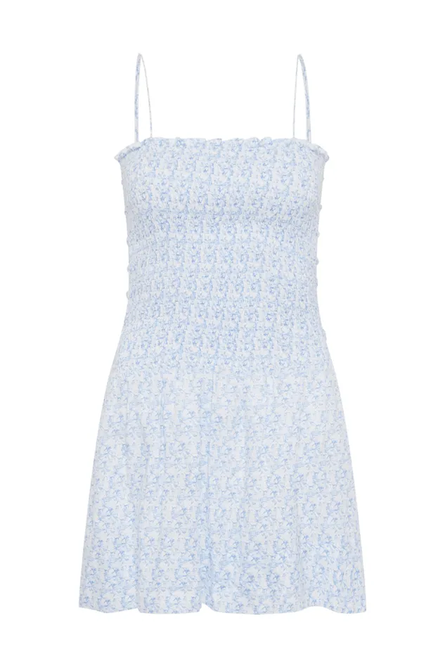 Women Faithfull The Brand Mini Dresses Geriba Mini Dress Leilani Mid Blue