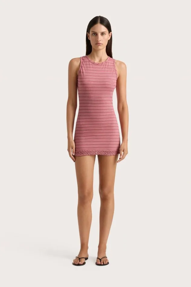 Women Faithfull The Brand Mini Dresses Maceio Mini Dress Vermillion Stripe