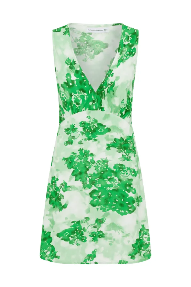 Women Faithfull The Brand Mini Dresses Nadja Mini Dress Rosella Floral Green