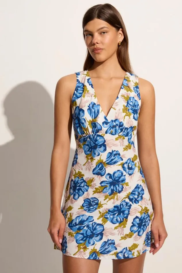 Women Faithfull The Brand Mini Dresses Penne Mini Dress Isadora Floral Navy