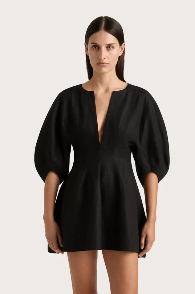 Women Faithfull The Brand Mini Dresses Soleil Mini Dress Black
