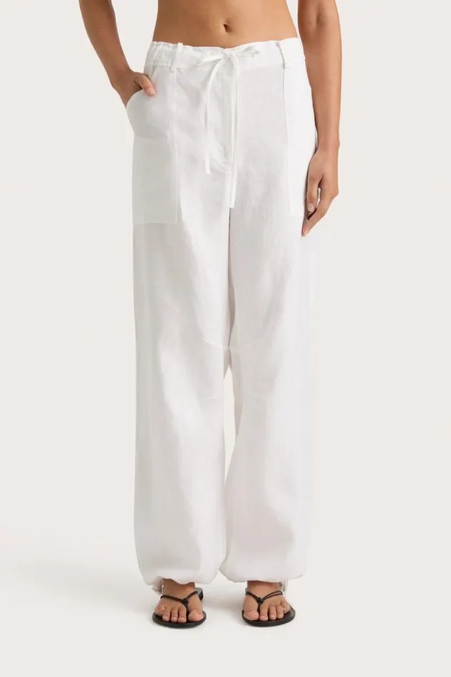Women Faithfull The Brand Pants Geriba Pant White