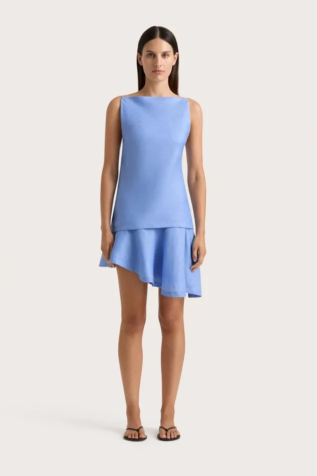 Women Faithfull The Brand Skirts and Shorts Antibes Mini Skirt Mid Blue