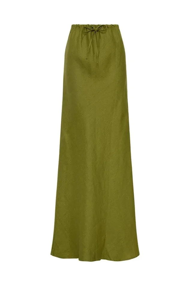 Women Faithfull The Brand Skirts and Shorts Cataline Skirt Palm Green 8211 Final Sale