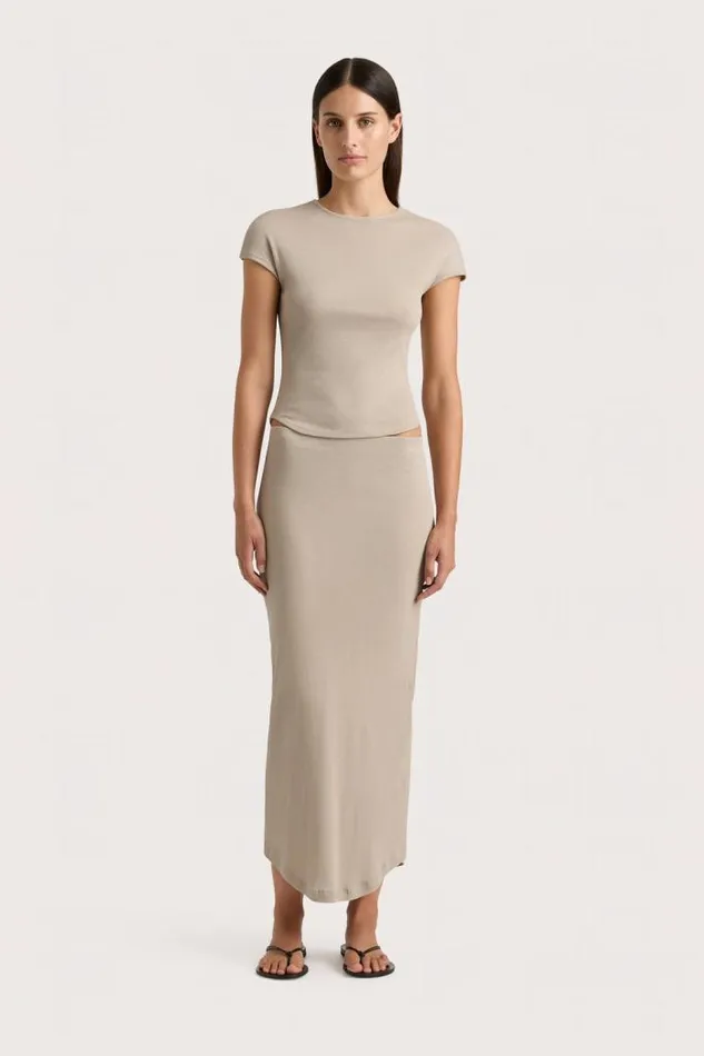 Women Faithfull The Brand Skirts and Shorts Loire Skirt Taupe