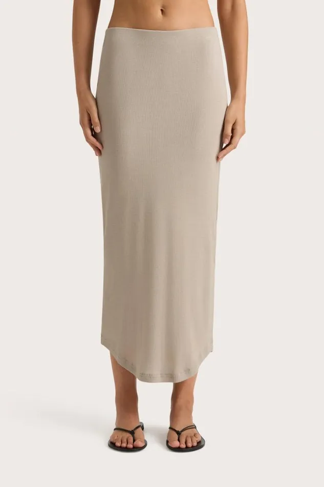 Women Faithfull The Brand Skirts and Shorts Loire Skirt Taupe