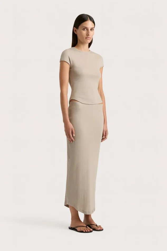 Women Faithfull The Brand Skirts and Shorts Loire Skirt Taupe
