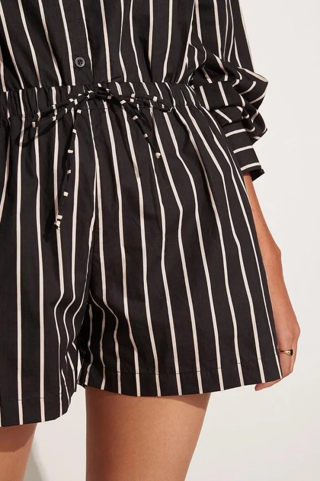 Women Faithfull The Brand Skirts and Shorts Sereno Shorts Adia Stripe Print Black 8211 Final Sale