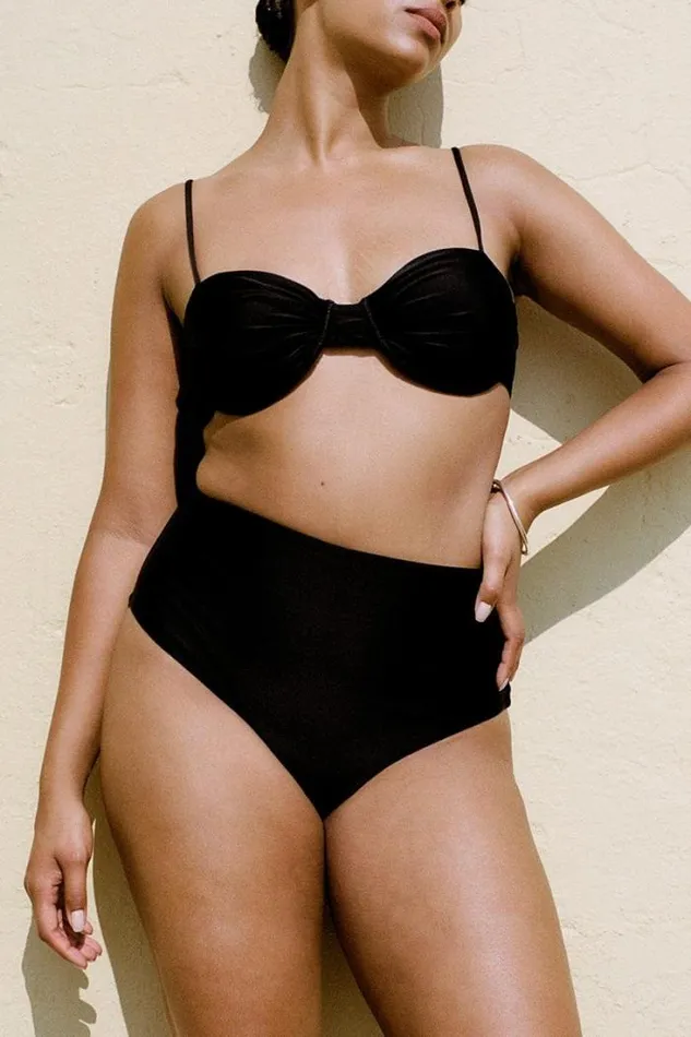 Women Faithfull The Brand Swim Afonso Bikini Bottoms Black