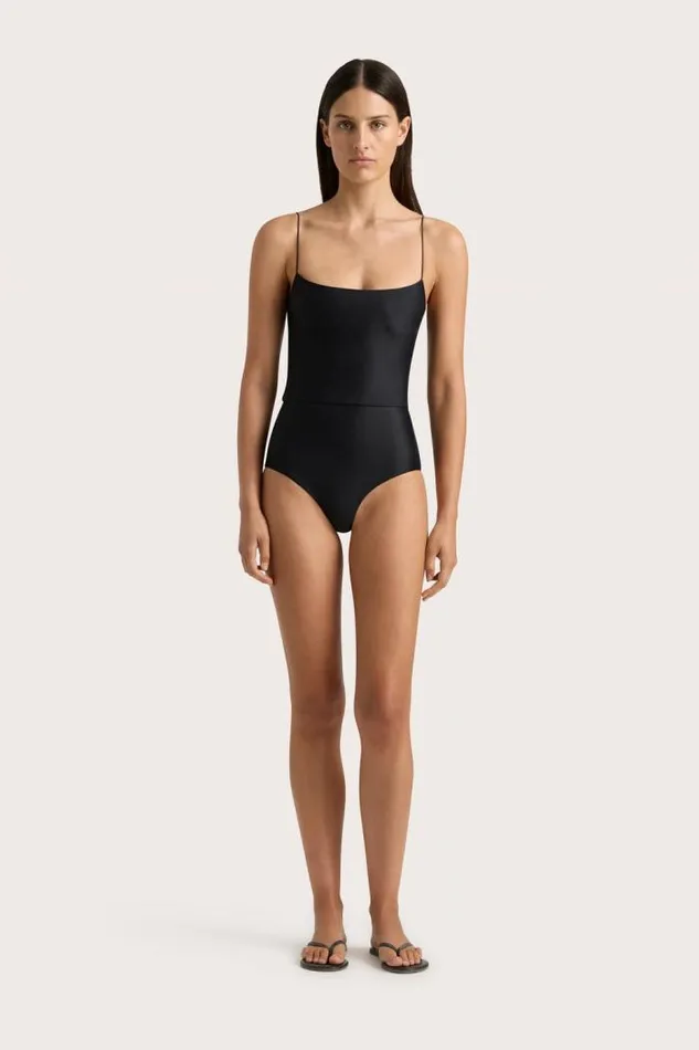Women Faithfull The Brand Swim Elea Crop Top Black