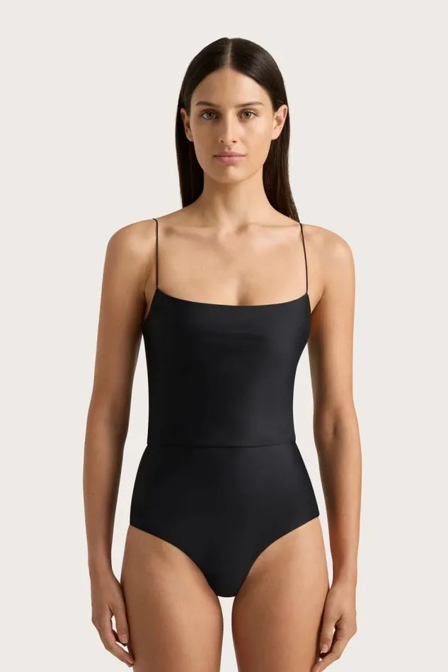 Women Faithfull The Brand Swim Elea Crop Top Black