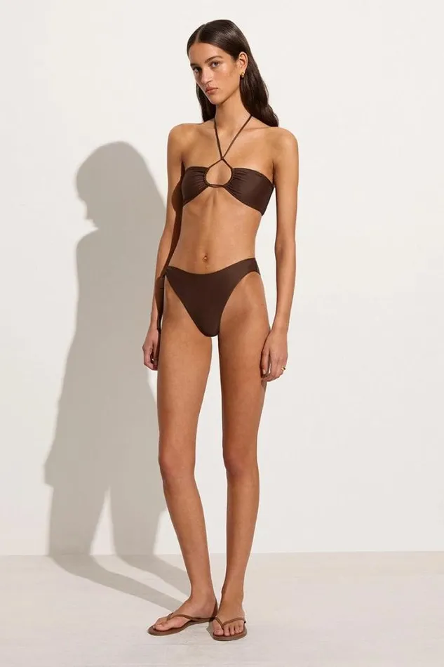 Women Faithfull The Brand Swim Madre Bikini Bottoms Coffee