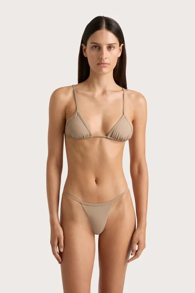 Women Faithfull The Brand Swim Manon Bikini Top Taupe