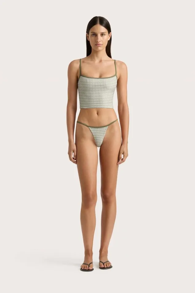 Women Faithfull The Brand Swim Manon Top Oliander Khaki