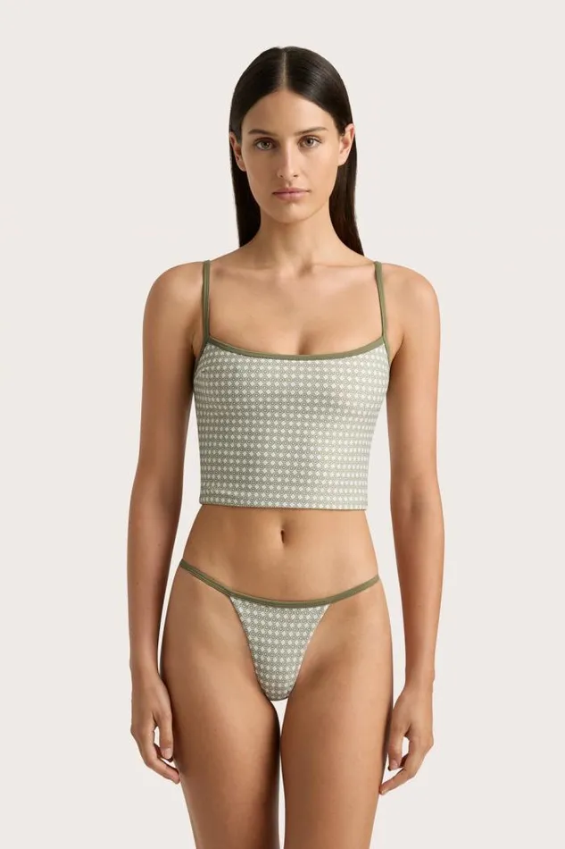 Women Faithfull The Brand Swim Manon Top Oliander Khaki