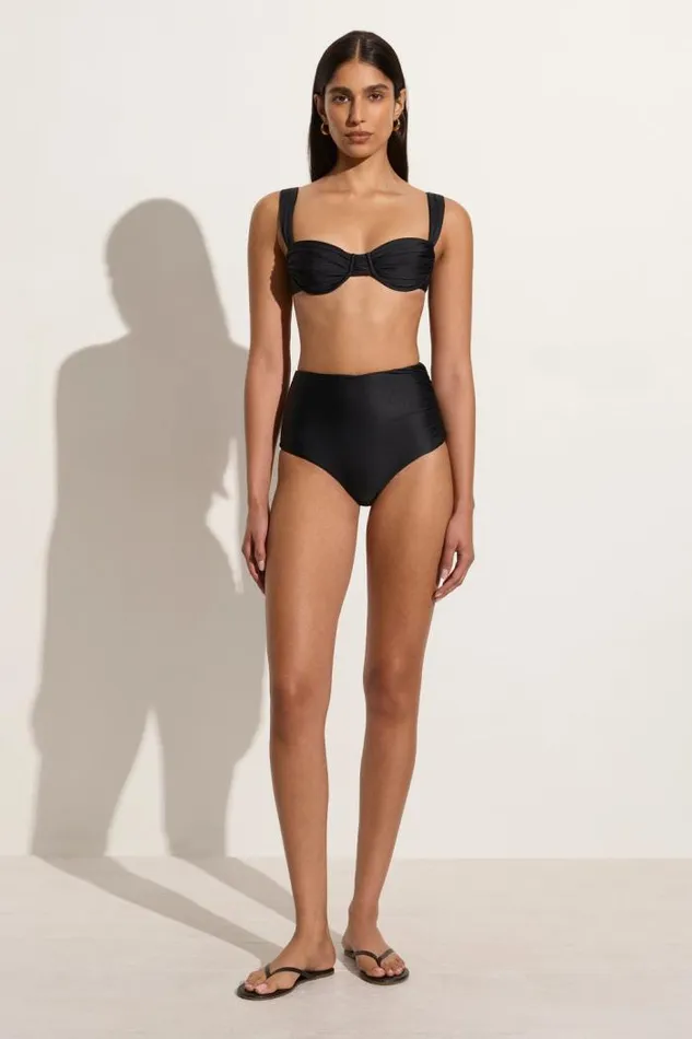 Women Faithfull The Brand Swim Sol Bikini Top Black