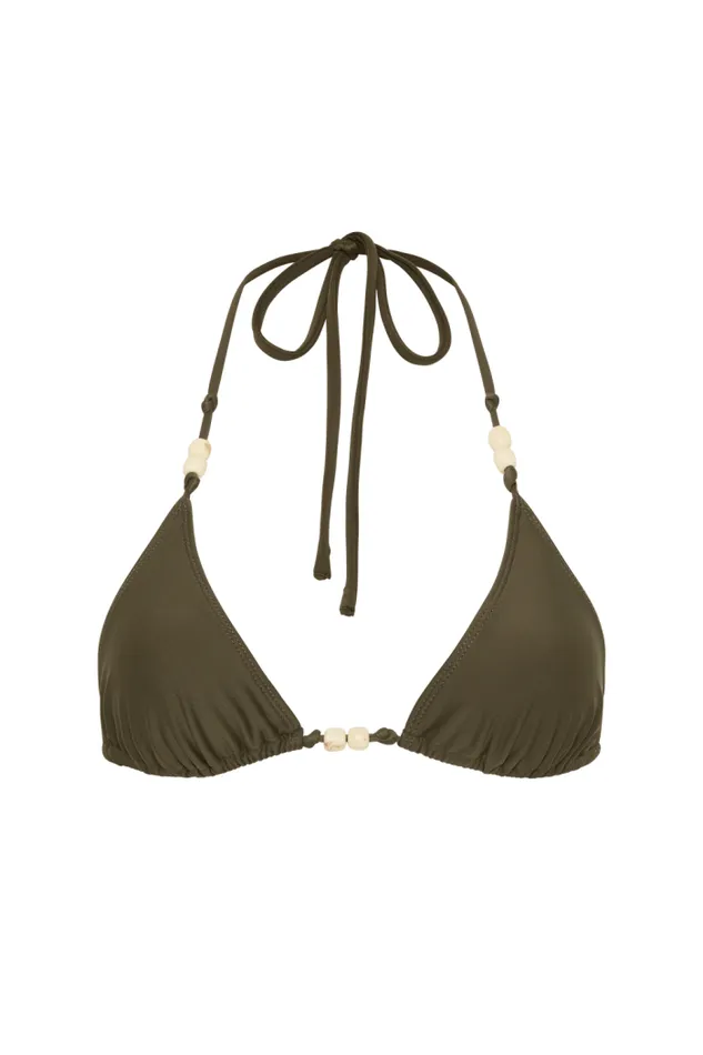 Women Faithfull The Brand Swim Uma Bikini Top Khaki