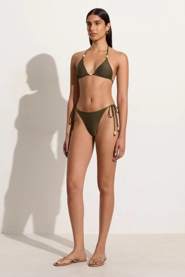 Women Faithfull The Brand Swim Uma Bikini Top Khaki