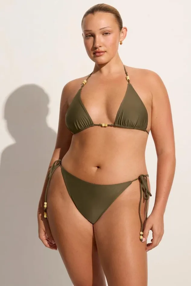Women Faithfull The Brand Swim Uma Bikini Top Khaki