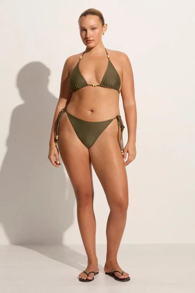 Women Faithfull The Brand Swim Uma Bikini Top Khaki