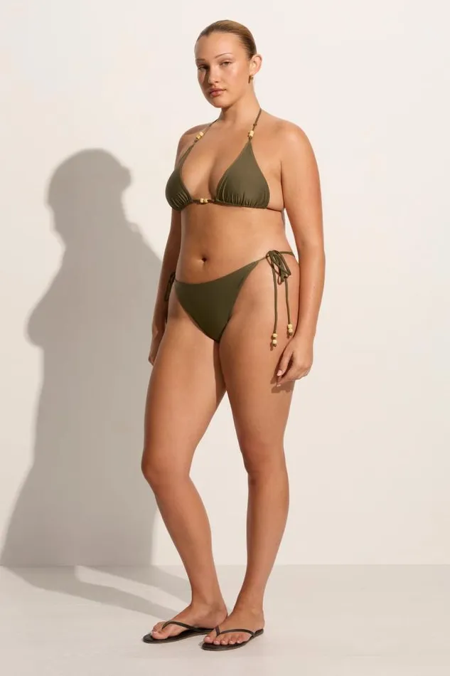 Women Faithfull The Brand Swim Uma Bikini Top Khaki