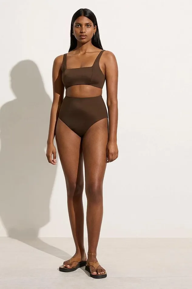 Women Faithfull The Brand Swim Zizi Bikini Top Coffee