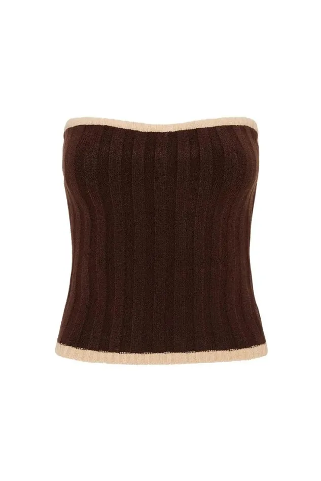 Women Faithfull The Brand Tops Albarella Knit Top Coffee