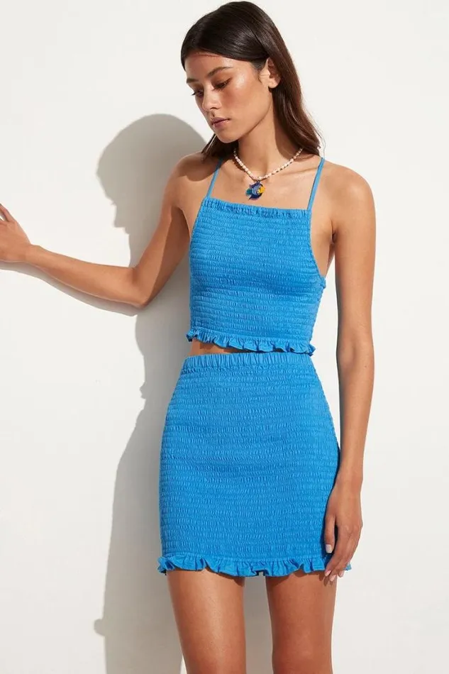 Women Faithfull The Brand Tops Amira Top Turquoise 8211 Final Sale