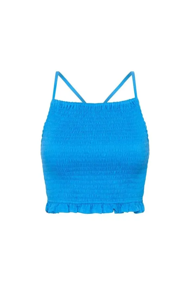 Women Faithfull The Brand Tops Amira Top Turquoise 8211 Final Sale