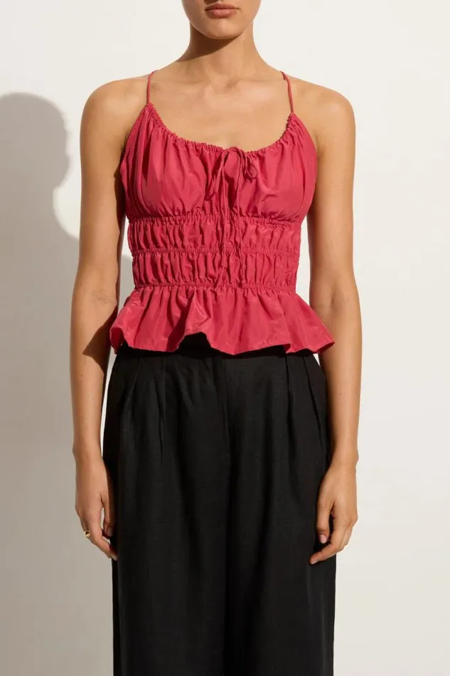 Women Faithfull The Brand Tops Casale Top Crimson